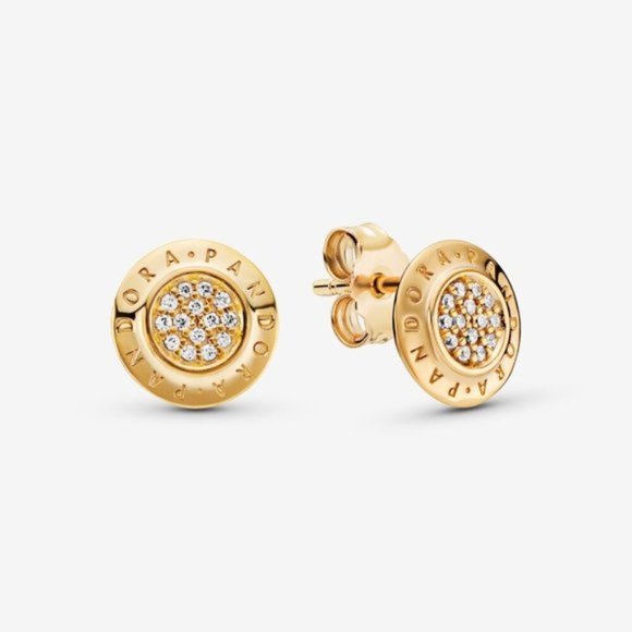 🔔Pandora Sparkling Pandora Logo Stud Earrings - Picture 1 of 1